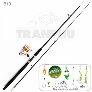 Bộ cần câu máy 2 khúc shimano 2m7, máy bl7000