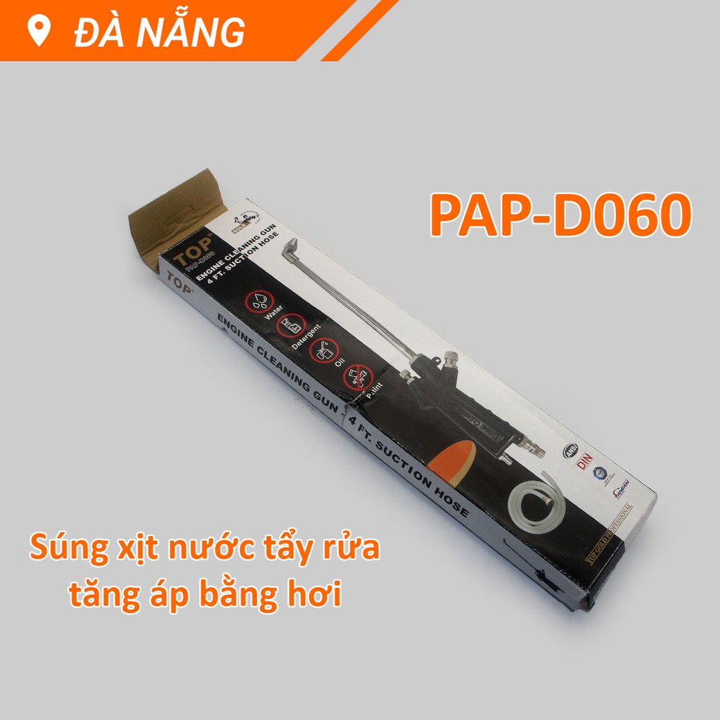 Súng xịt nước tẩy rửa tăng áp bằng hơi đầu cong hiệu TOP