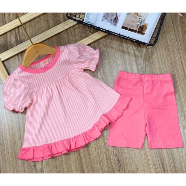 Bộ thun bozip bé gái size 14-16kg