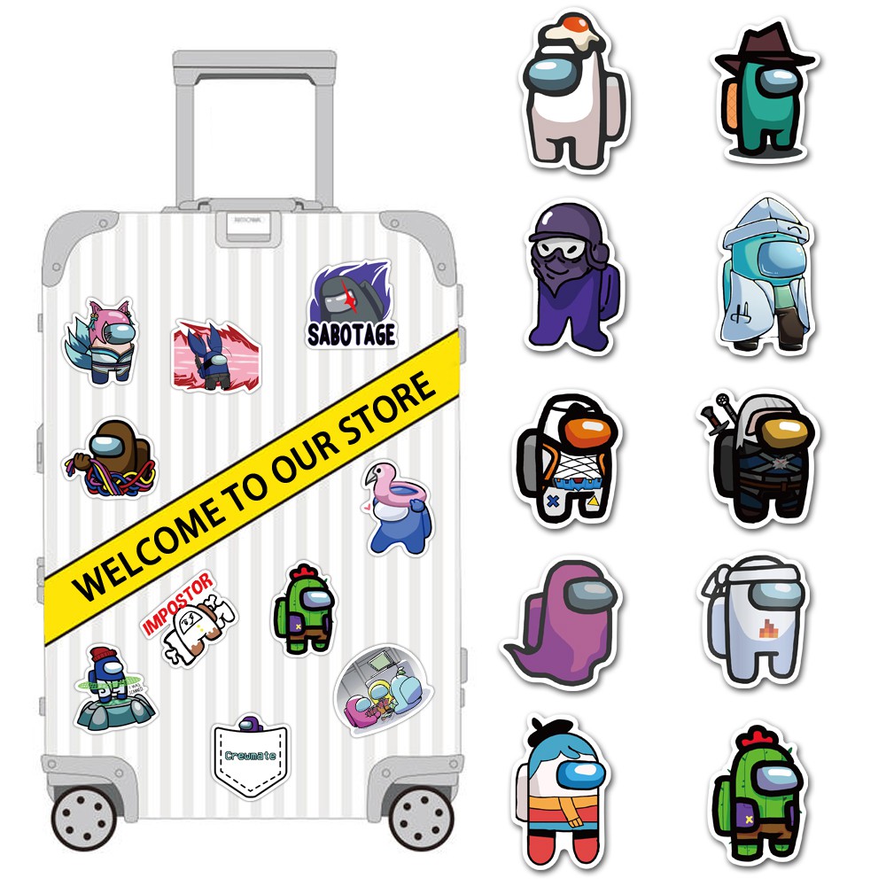Bộ 50 cái nhãn dán trang trí chống nước hình game Among Us độc đáo | BigBuy360 - bigbuy360.vn