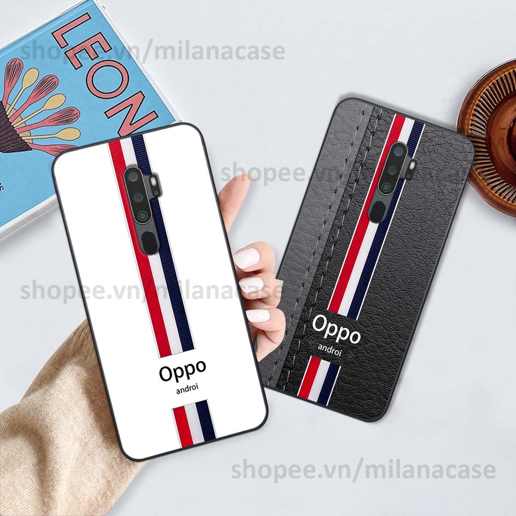 Ốp Oppo A5 2020 / A9 2020 in giả da phong cách thể thao, cá tính, thời trang