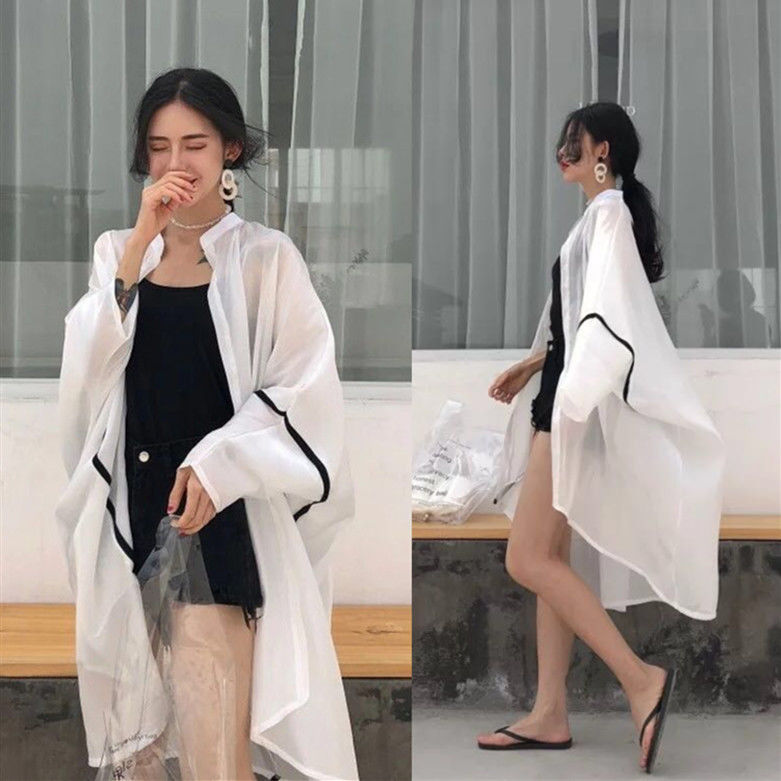 Áo Khoác Cardigan Chiffon Dáng Dài Phong Cách Hàn Quốc Cho Nữ | BigBuy360 - bigbuy360.vn