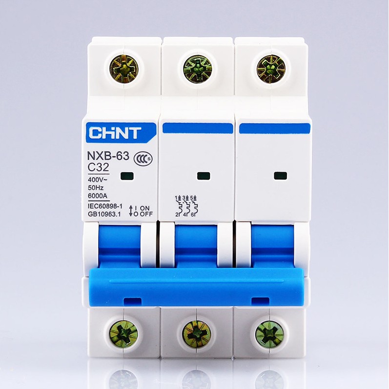 Aptomat MCB, Cầu Dao tự động Chint 3P 380V 32A,CB đóng cắt tự động