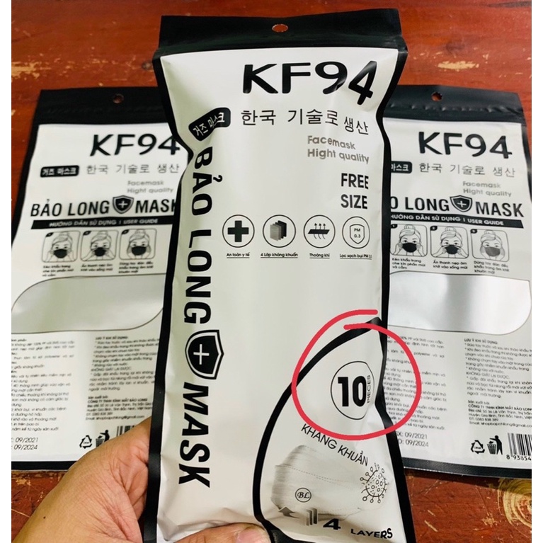 (SỈ) Khẩu Trang 4D KF94 BL 1 thùng 300 cái