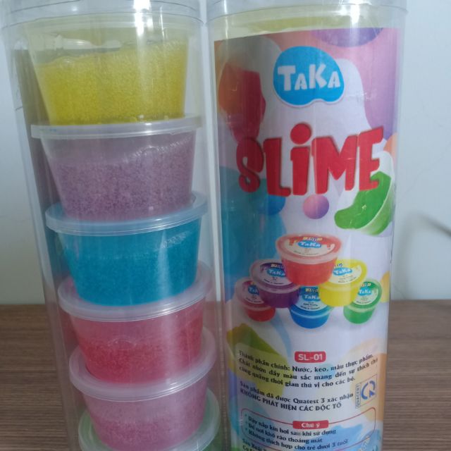 Sét Slime Taka 6 hộp màu đẹp y hình, Hàng Việt Nam