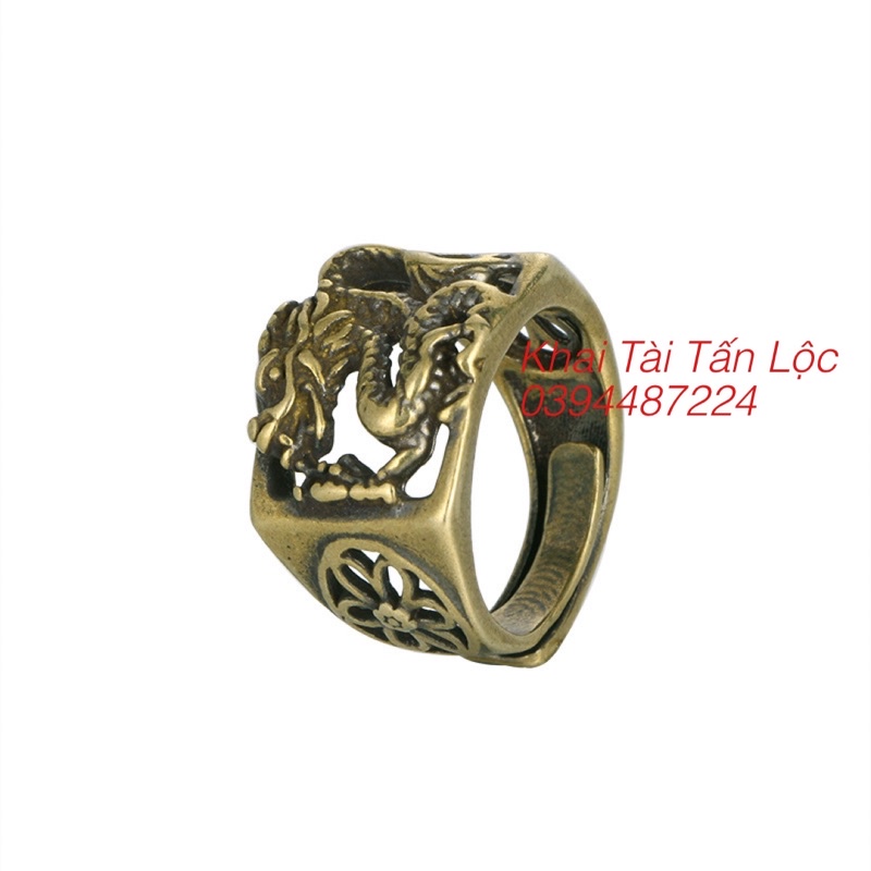 NHẪN RỒNG BẰNG ĐỒNG KÈM HỘP ĐỰNG