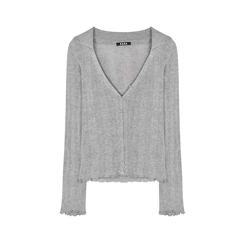 IELGY Áo khoác cardigan IELGY tay dài dáng ngắn thiết kế độc đáo thời trang cho nữ