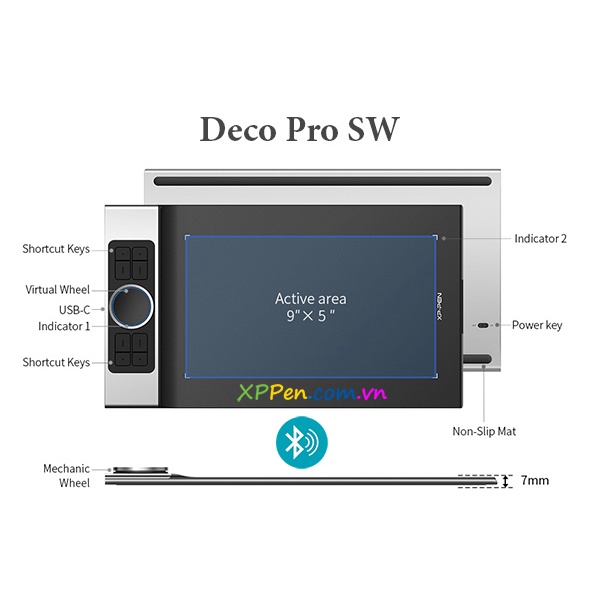Bảng vẽ điện tử không dây Bluetooth XP-PEN DECO PRO Wireless