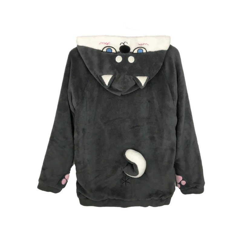 Áo khoác hoodie tay dài có khóa kéo phong cách Muco xinh xắn đáng yêu thời trang mới