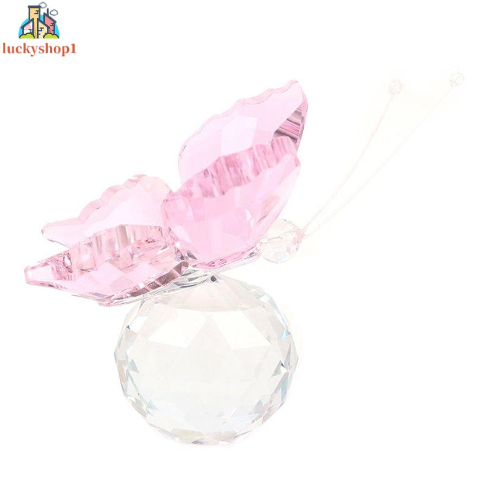 Quả Cầu Pha Lê Để Bàn Trang Trí Hình Bướm
