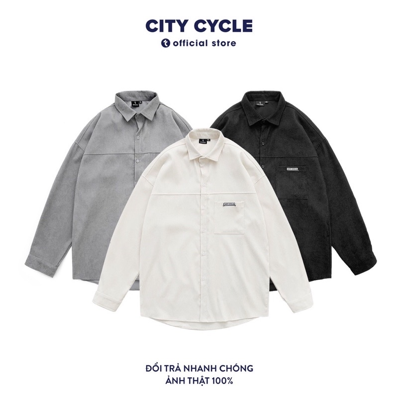 Áo sơ mi nhung unisex pocket AURORA HOUSE - Áo khoác nhung tăm form rộng Unisex Local Brand
