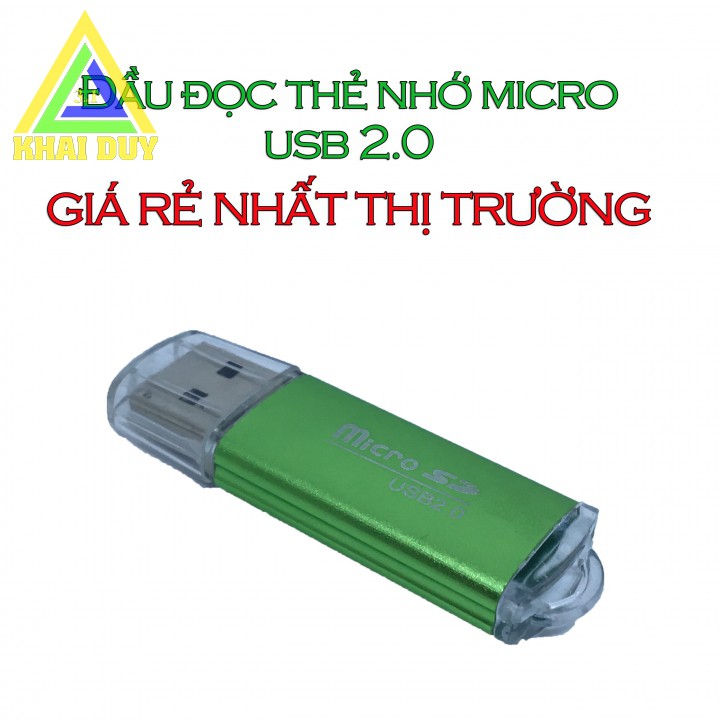 Đầu Đọc Thẻ Nhôm Loại Xịn Tốc Độ Nhanh Dùng Cho Thẻ Nhớ MicroSD Đọc Thẻ Nhớ  Sài Cho Máy Tính