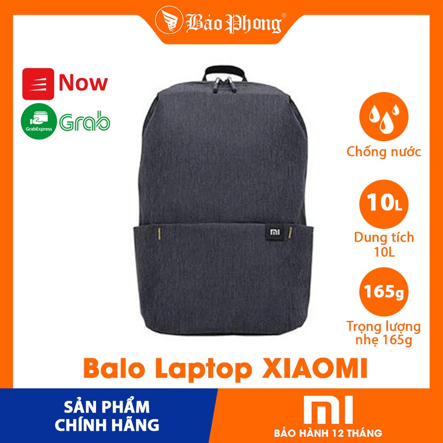 Balo Laptop XIAOMI Knapsack 10L cho đựng Giầy đồ đạc máy tinh xách tay du lịch đeo lưng đi học chống nước sock di động