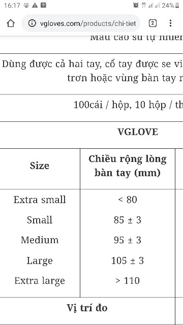 10 Cái Găng tay Y Tế HTC Không Bột, màu cao su tự nhiên