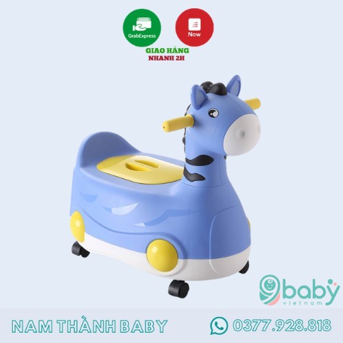 FREE SHIP !!! Bô trẻ em hình thú có bánh xe 2 trong 1 9BABY - Hàng chính hãng - XANH BIỂN