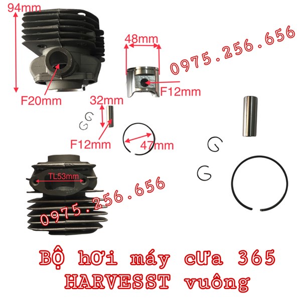 Bộ hơi máy cưa 365 HARVESST Vuông