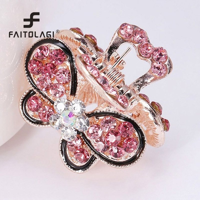 Kẹp tóc càng cua đính đá quý nhân tạo lấp lánh dành cho nữ