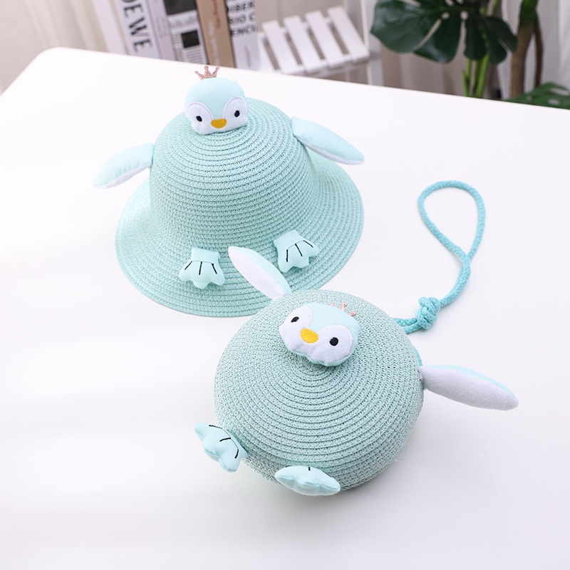 Nón cói túi cói con vịt dễ thương cho bé gái từ 3-6 tuổi nhiều màu mẫu mới