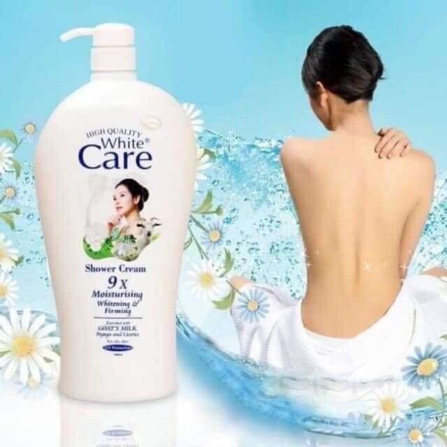 Sữa Tắm Dê White Care 9x siêu dưỡng ẩm- chai 1,2 lít