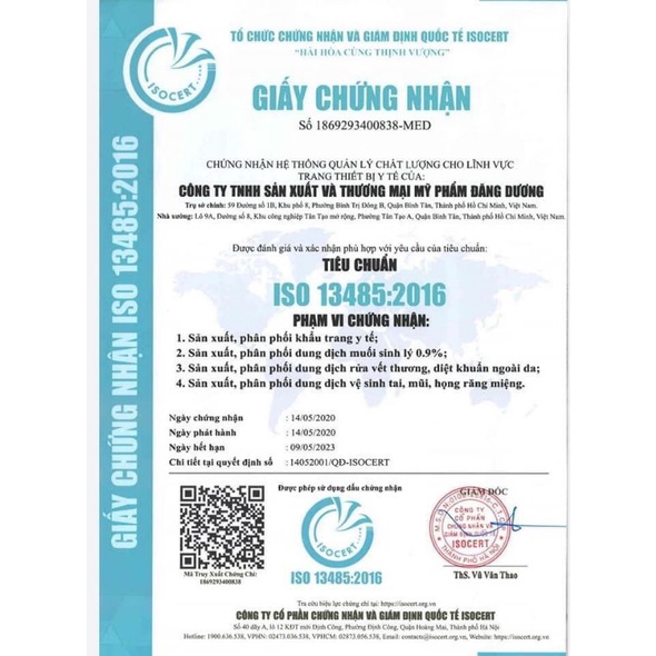 [Hàng Công Ty] Hộp 50C khẩu trang y tế 4 lớp Đăng Dương