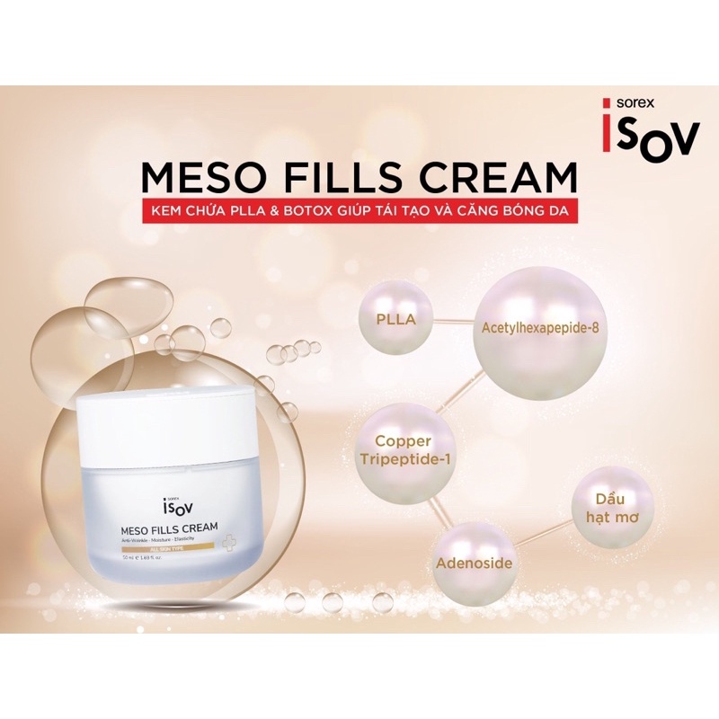 MESO FILLS CREAM - Kem Chứa PLLA & Botox Giúp Tái Tạo Và Căng Bóng Da