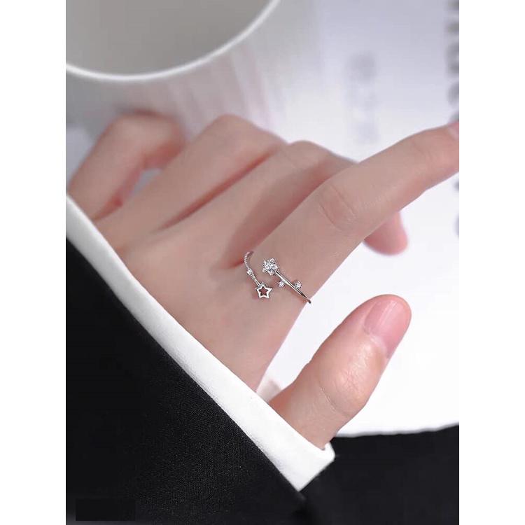 Nhẫn nữ - nhẫn nữ bạc ta k34 dạnh hở - Thanh bạc