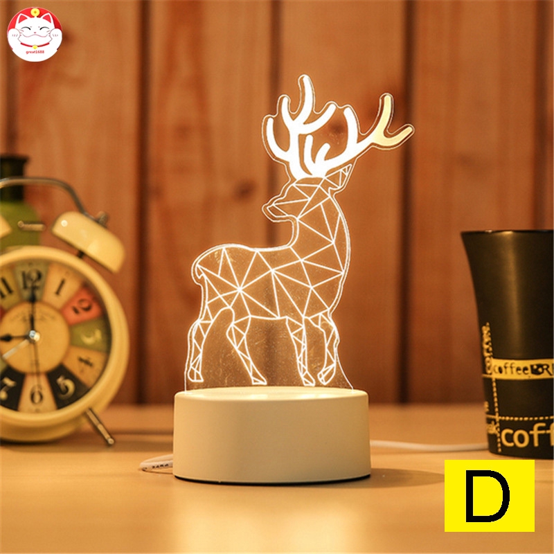 ✂GT⁂ Cartoon Night Light 3D LED USB Dream Soft Light Table Night Light