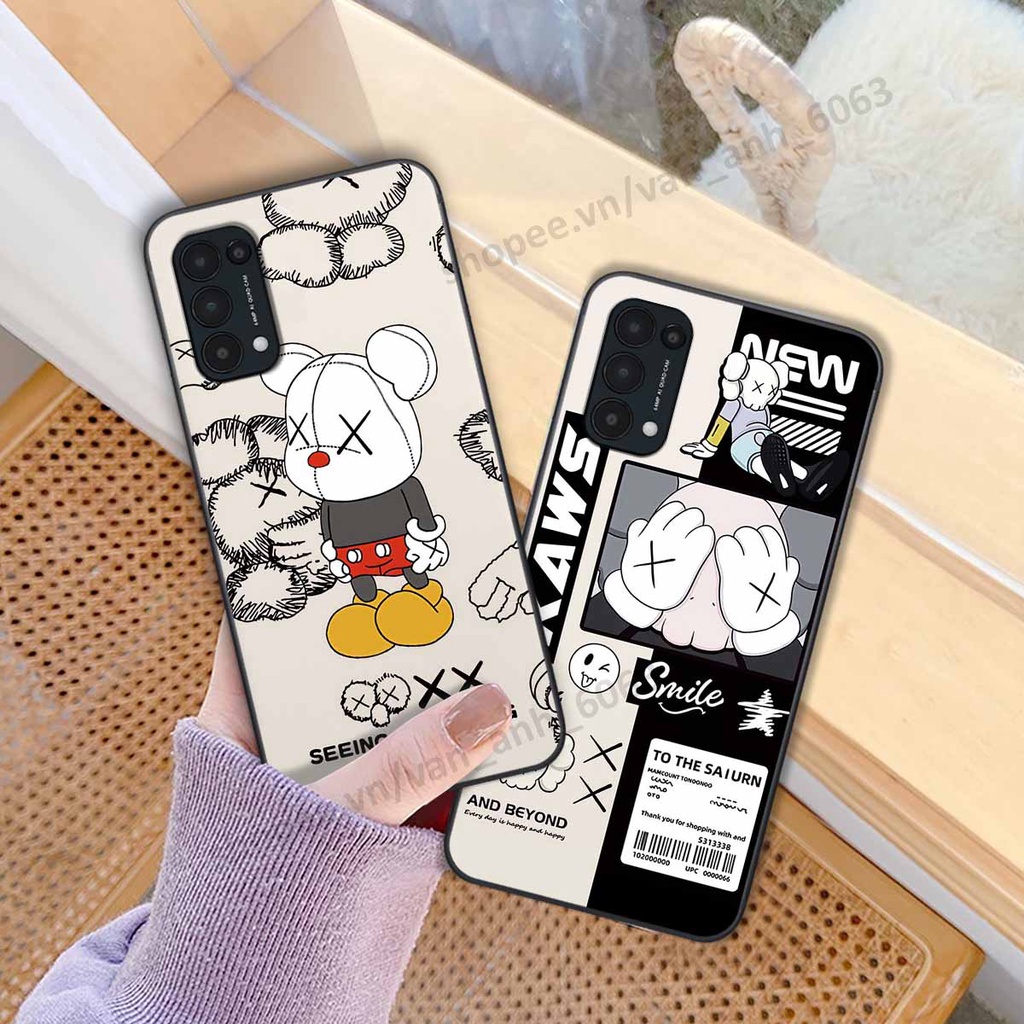 Ốp Oppo Reno5 4G / Reno5 5G / Reno 5 be@r brick mars thời trang, ốp lưng điện thoại viền dẻo siêu chất