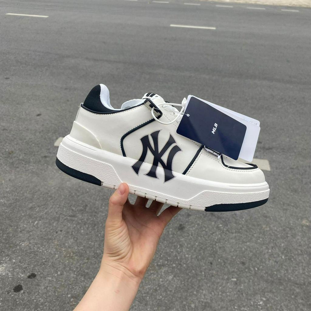 Giày thể thao nam nữ đế độn MLB chunky dán, Giày MLB Chunky quai dán Liner Mid Basic New York Yankees Hàng Mới Hot 2023