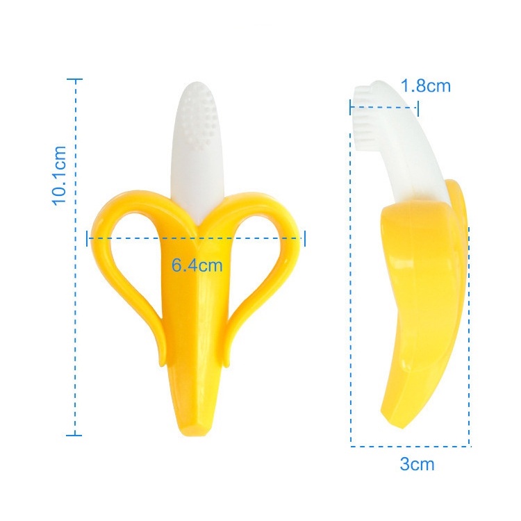 1 Đồ Chơi Cho Bé Gặm Hình Quả Chuối Bằng Silicone Không Chứa BPA An Toàn