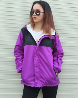 Áo khoác dù nữ phối 2 màu
