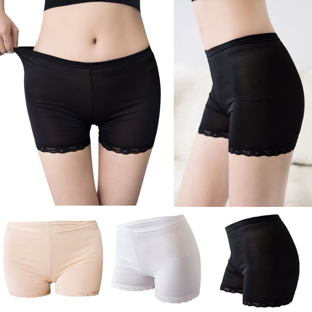 Quần lót mặc váy lưng cao co giãn phối ren thời trang xuân hè cho nữ