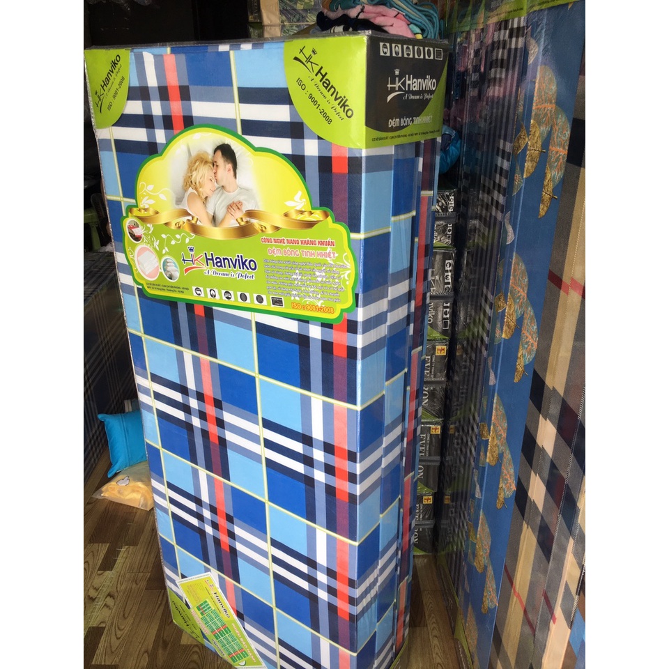 ĐỆM BÔNG ÉP HÀN QUỐC HANVIKO VẢI COTTON CAO CẤP ĐỦ SIZE(ảnh thật)