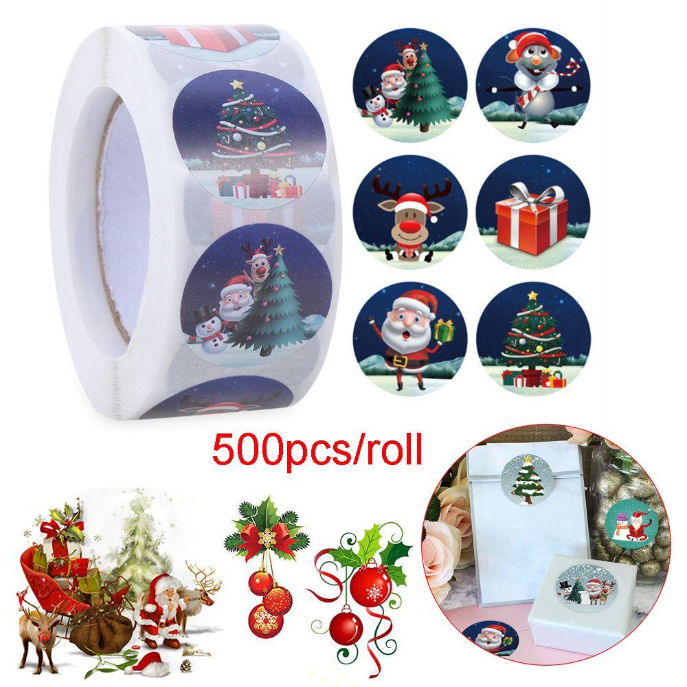Set 500 Miếng Dán 2.5cm Trang Trí Quà Tặng Giáng Sinh / Đám Cưới DIY