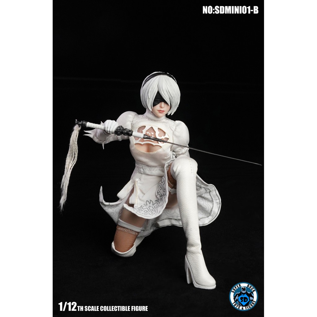 Mô hình nhân vật 2B 1/12 Super Duck SDMINI001 trong game NieR: Automata Yorha