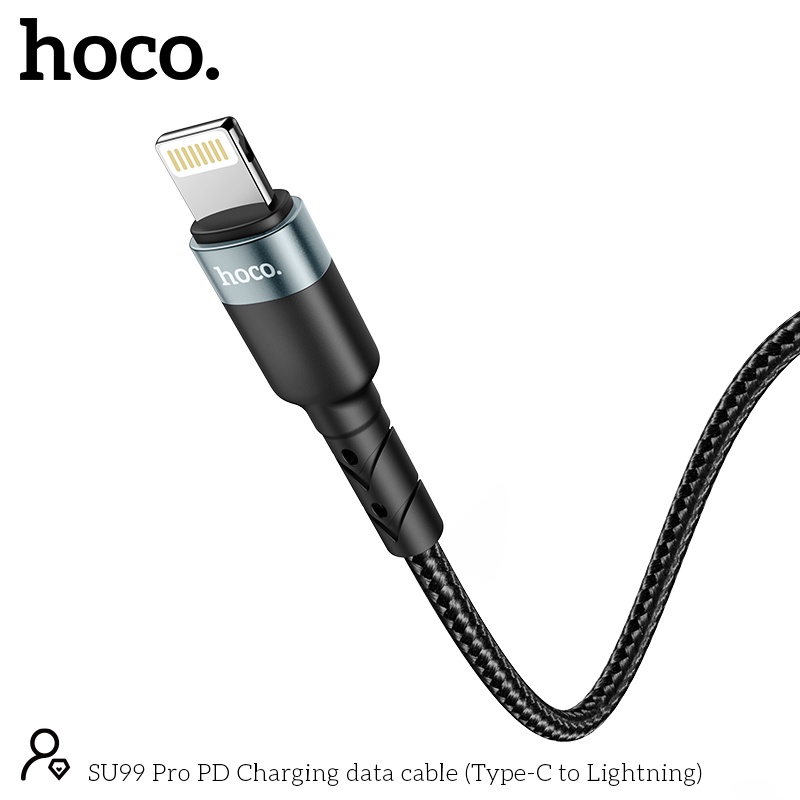 Cáp sạc nhanh Hoco SU99 Pro / PD20W Type-C ra -IP dây truyền tải dữ liệu dài 1m - Chính hãng