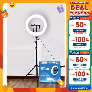 [ MÃ GIẢM - CUUD888] Đèn Livestream 26 30 33 36 45 54 cm kèm Chân đỡ đèn cao cấp dài 2m1 Chính hãng
