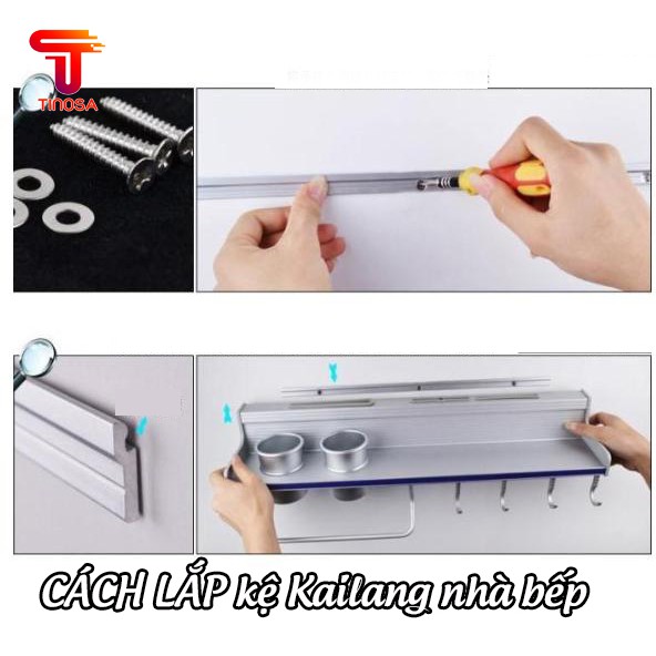 Kệ treo đồ nhà bếp kailang dài 60cm