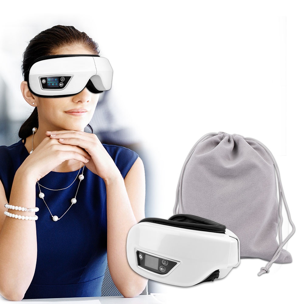 Máy Massage Mắt SUOLAER Bluetooth Có Thể Sạc Lại Với Nhiệt Giúp Sưởi ấm Giảm Quầng Thâm Mắt Chăm Sóc đôi Mắt Mệt Mỏi