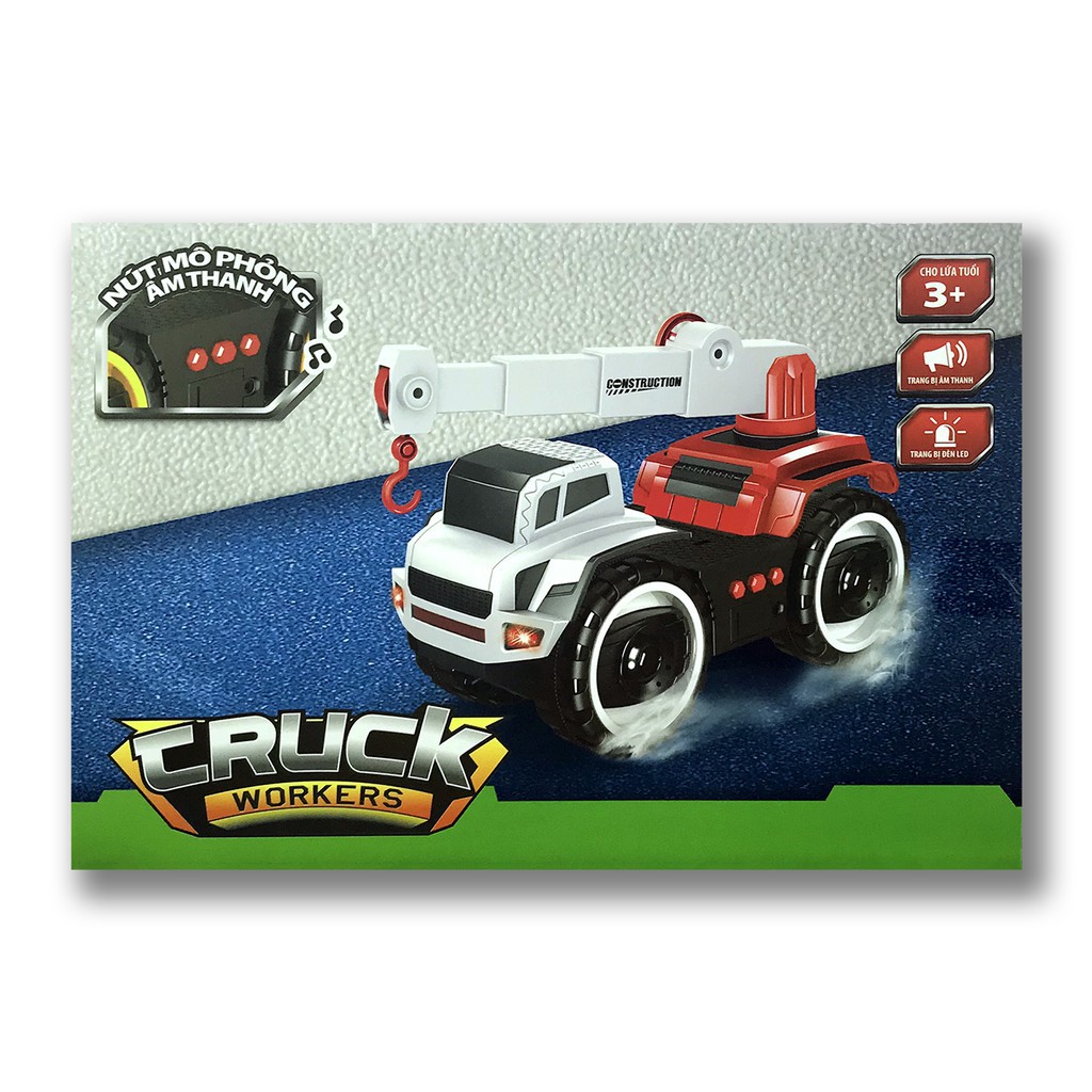 Đồ Chơi Duka: Xe Kĩ Thuật Công Trình Có Nhạc, Đèn - Xe Cần Cẩu (806035)