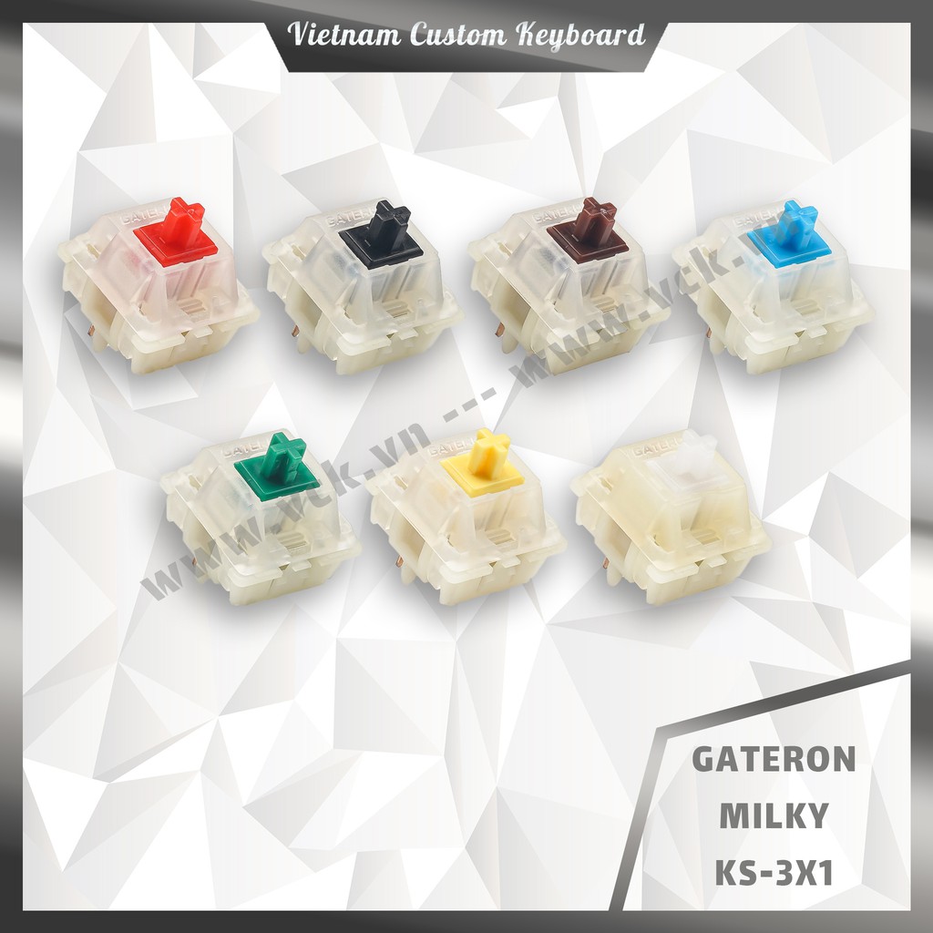 21 Loại Gateron Switch | Phổ Biến Nhất Thế Giới | Dùng Cho Bàn Phím Cơ | Milky - RGB | Akko | Jwick | Pro | VCK