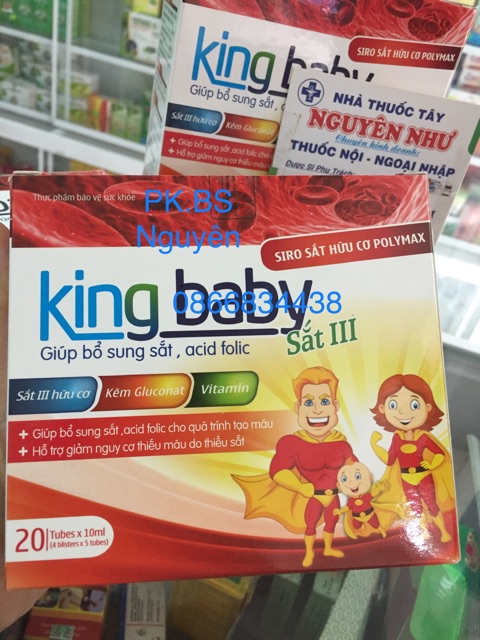 ❇️Siro Sắt hữu cơ King BaBy -bổ sung sắt tối đa cho bé