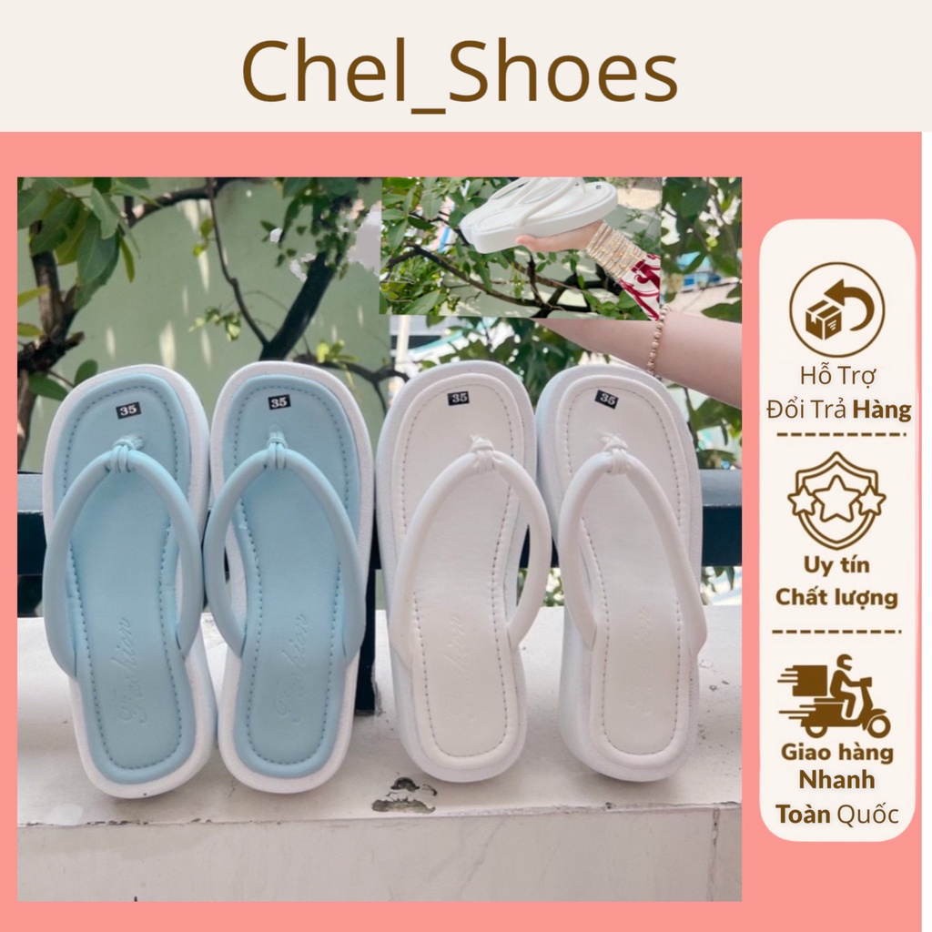 Dép kẹp độn đế 2cm quai ống siêu mềm - V83