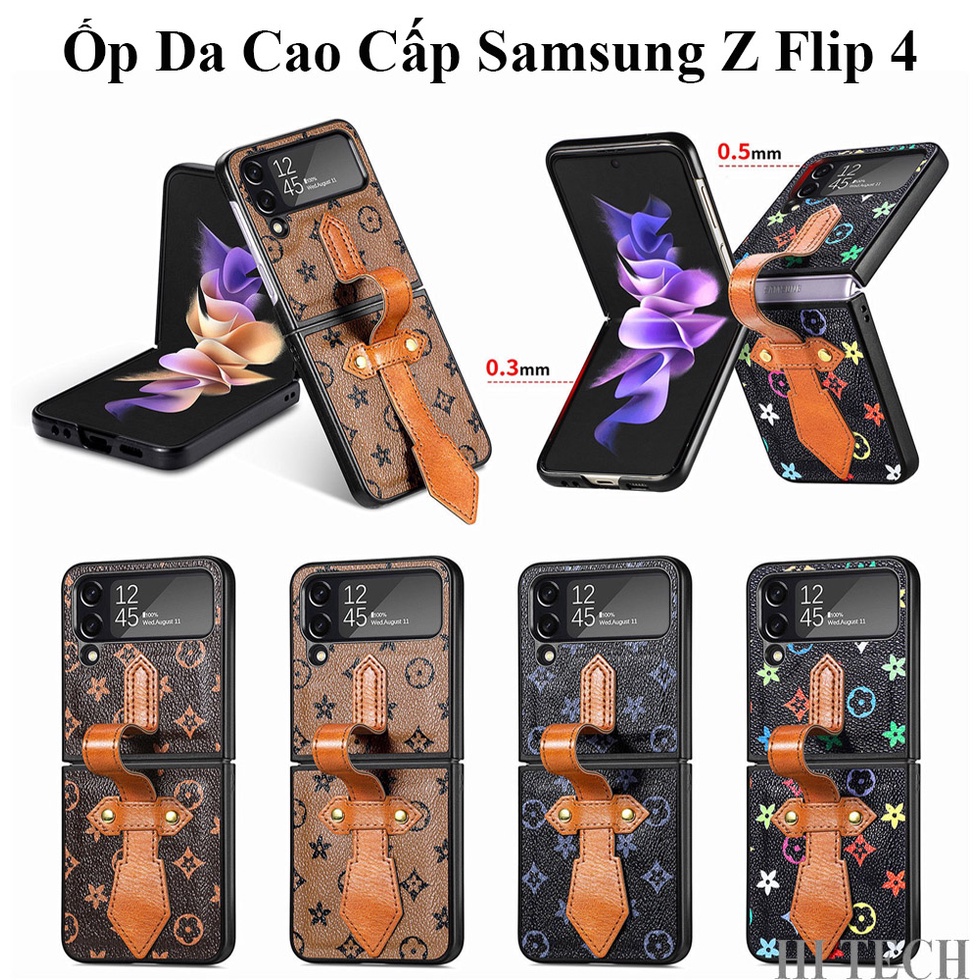 Ốp Da Samsung Galaxy Z Flip 4 Họa Tiết Cao Cấp Sang Trọng Và Trẻ Trung