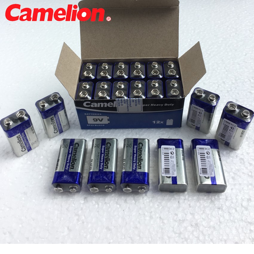 Bộ 2 Viên Pin vuông 9V Camelion Super Heavy Duty Battery - 6F22