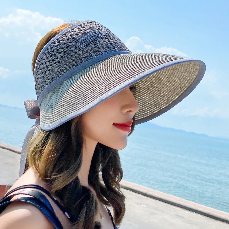 Nón Cói Rộng Vành Hở Chóp Chống Nắng Thời Trang Đi Biển Mùa Hè Cho Nữ