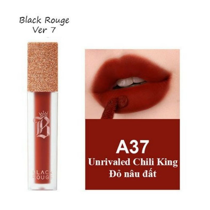 ❤️ Son Black Rouge A37 Đỏ Nâu Đất ❤️Son Môi Black Rouge Ver 7 Son Kem Siêu Lì