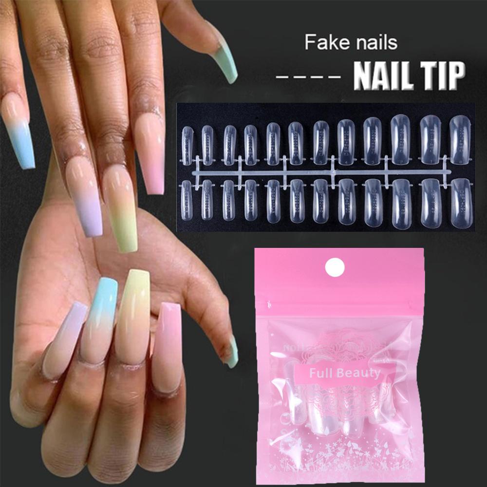 Bộ 24 Móng Tay Giả Nhiều Kích Cỡ Chuyên Dụng Cho Nối Móng
