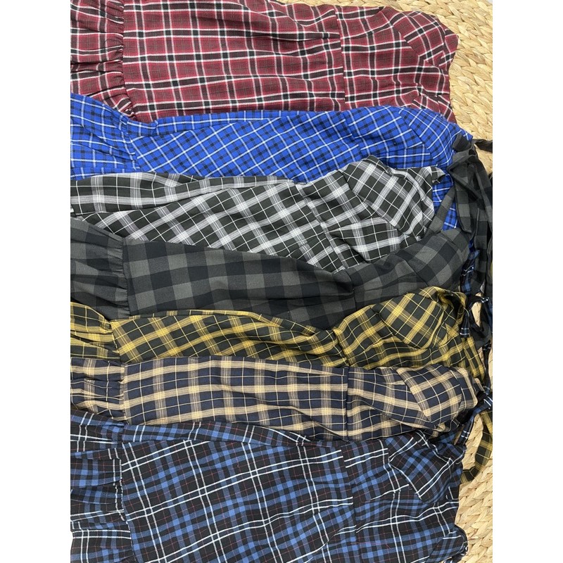 ĐẦM MARIKO CARO - ĐẦM 2 DÂY CARO ĐỎ SIÊU XINH