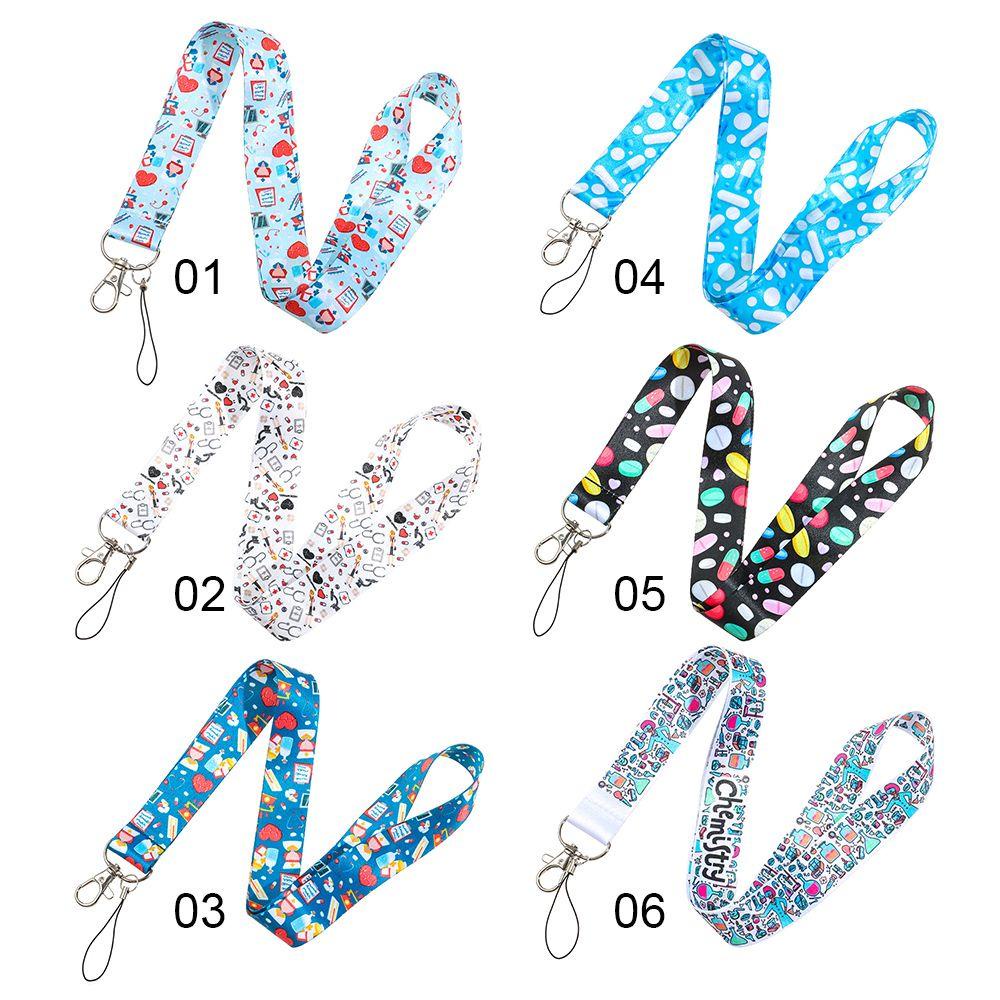 MAYSHOW Multi-function Nurse Lanyards Neck Straps Badge Holder Doctors ID Card Lanyards Key Ring Key Chain Accessories Cover Pass Mobile Phone Lanyards